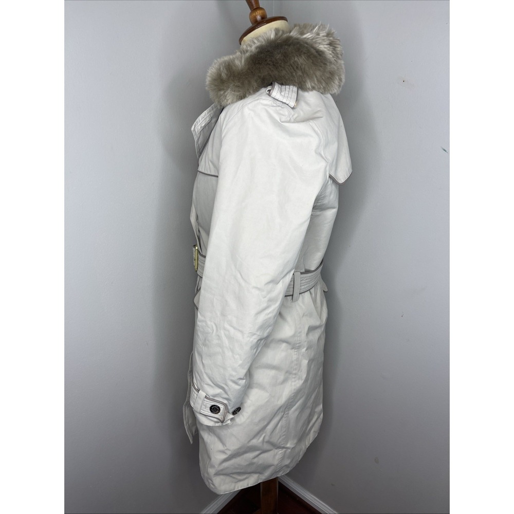 Barbour Brodie Jackie Kakhi Waterproof Fur Colar US 6 *read - Picture 2 of 11